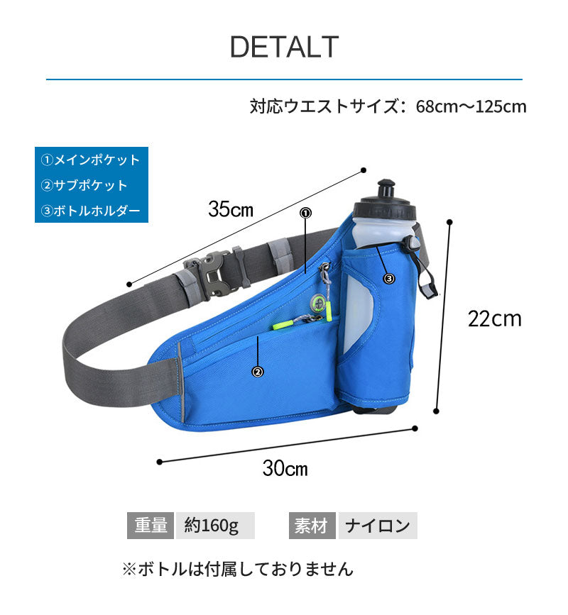 ランニングポーチ ウエストポーチ ランニングバッグ 軽快ランポーチ 揺れない 軽量 撥水 スマホ ボトル ペットボトル ウォーキング ジョギング マラソン ランニング スポーツ メンズ レディース ジョギングポーチ ボディバッグ