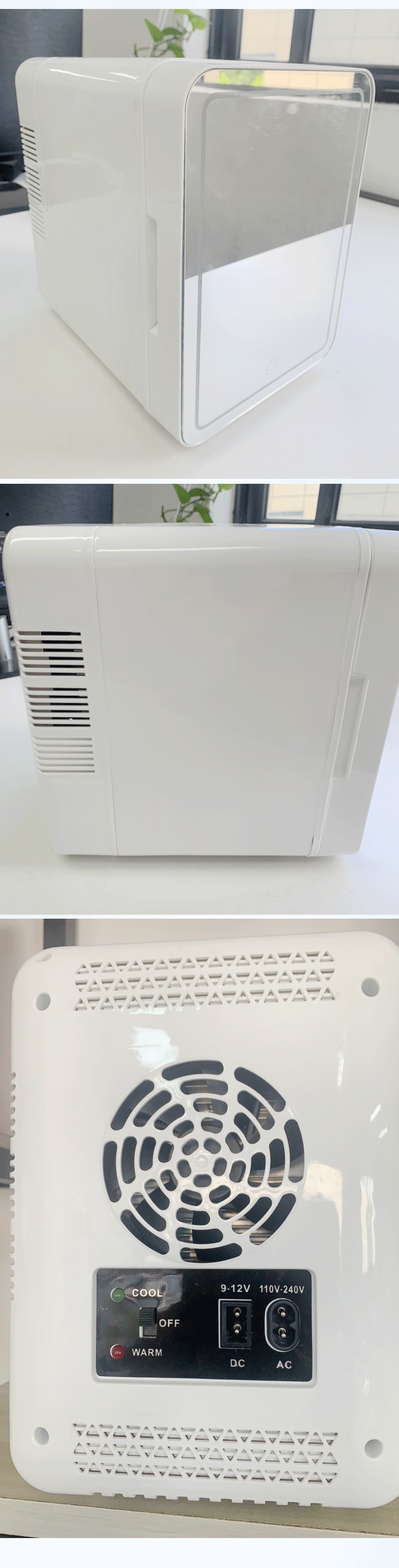 【母の日?10%OFFクーポン★8日 20:00迄】スキンケア冷蔵庫 ミニ冷蔵庫 6L 小型 LED化粧鏡付き 室内車載両用 冷温庫 ポータブル 卓上 化粧品冷cosme-001