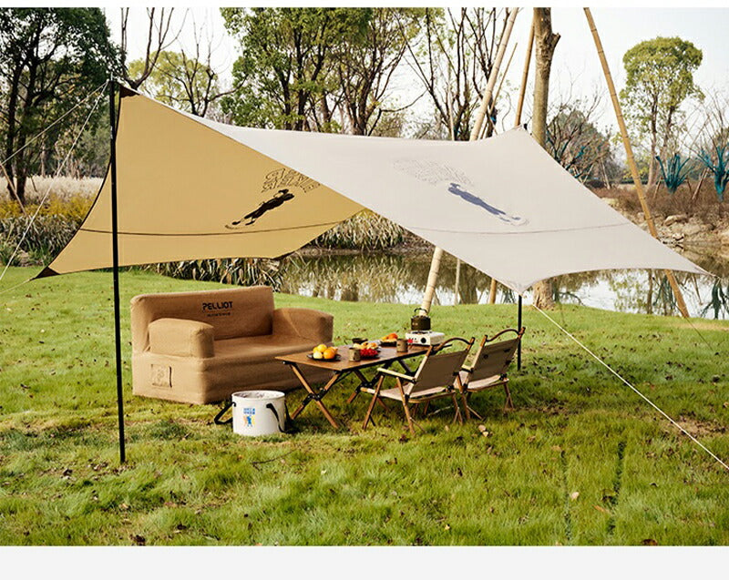 PELLIOT 正規品 エアーソファー エアポンプ付き キャンプ アウトドア エアーソファエアーベッド エアークッション 空気ソファ アウトドア ソファ エアク copysku-168