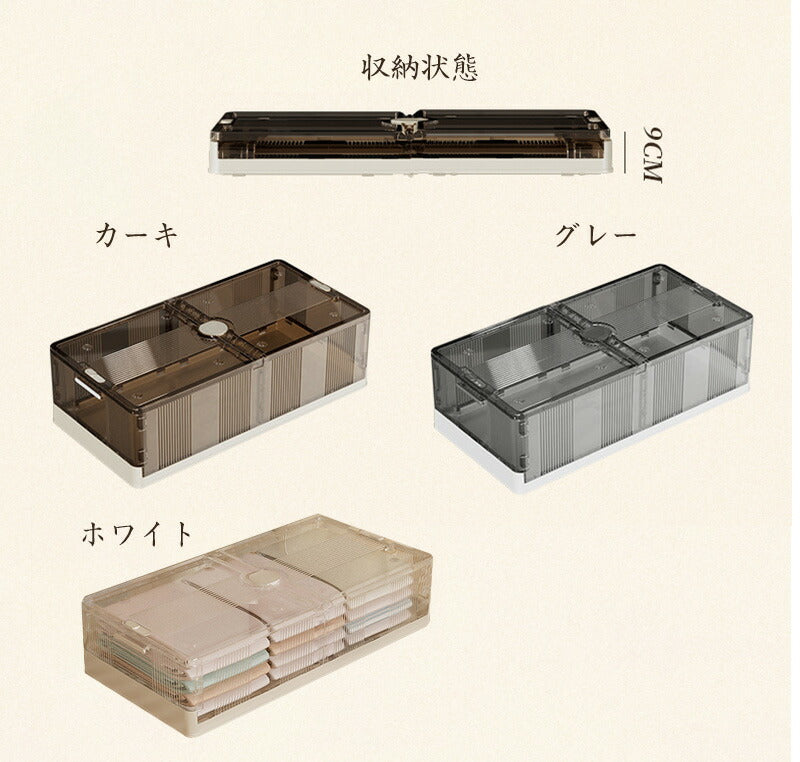 ベッド下 収納ボックス 40L/75L キャスター ソファ下 ベッド下ストレージ コンテナ 収納ボックス 折畳み 収納ケース 大容量 押入れ収納 組立簡単 積みstorage-0120