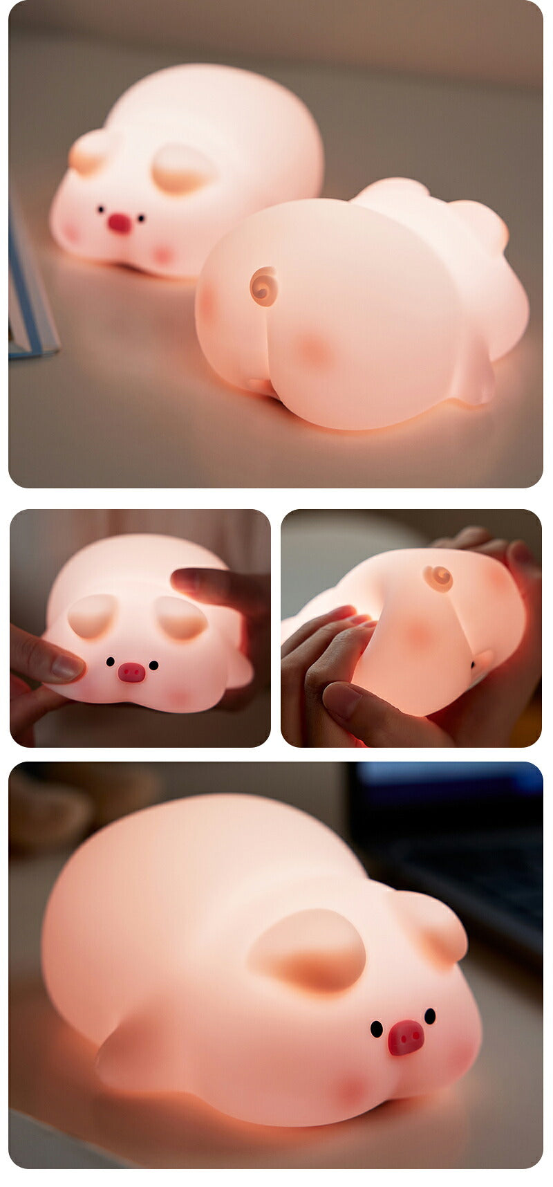 ルームライト LED 授乳ライト ナイトライト 寝室 子供 タイマー かわいい 3段階調光 ベッドサイドランプ 間接照明 卓上 インテリアライト 授乳 ベッドサイド 停電灯 常夜灯 シリコン 癒し 読書灯 コードレス スマホスタンド 常備灯