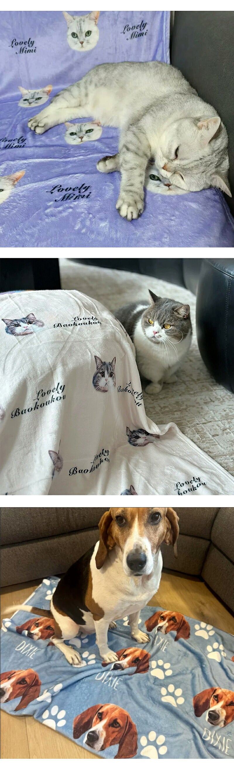 オリジナル ブランケット 写真入り 名入れ オーダーメイド ひざ掛け 毛布 犬 猫 タオルケット 膝掛け お名前入り ソフトタッチ フランネル調 ペット 愛犬 愛猫 メモリアル 思い出 記念品 プレゼント ギフト 贈り物 記念日 誕生日 父の日 母の日 お祝い お昼寝 布団