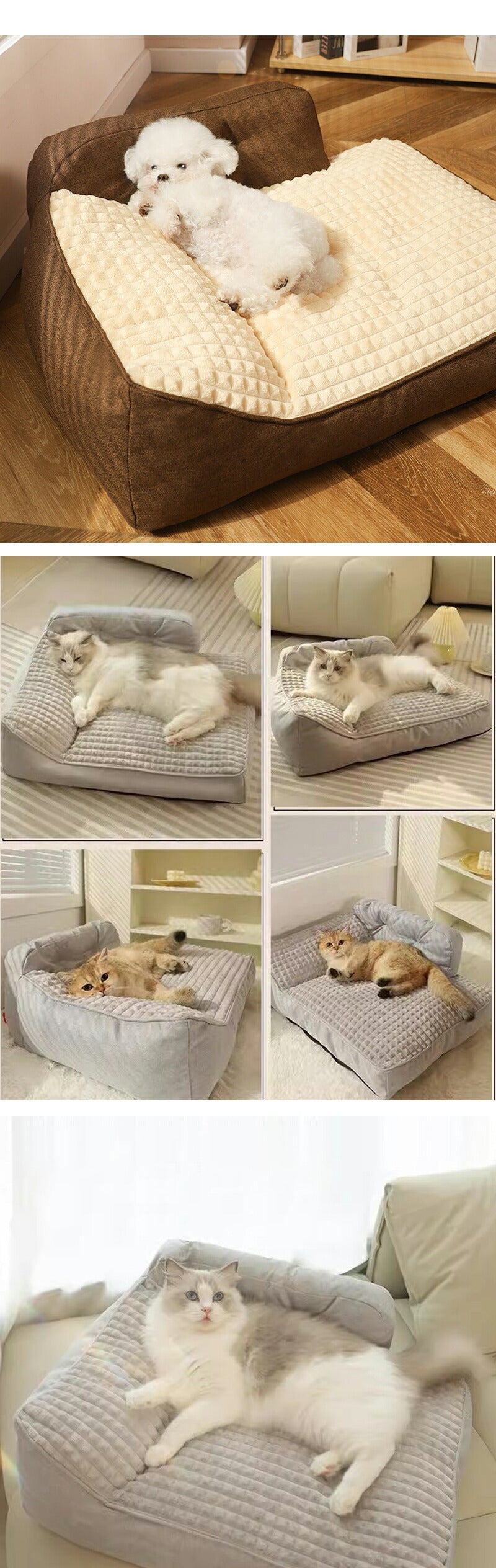 ペットベッド 犬 ペット 猫 ソファーベッド カバーを外して洗える ベット ペットソファー ペットソファー 犬ベット ペットソファー 犬用ベッド 猫用ベッド クッション オールシーズン 犬 猫 ペット用 グッズ 犬用 猫用 冬用 滑り止め 送料無料