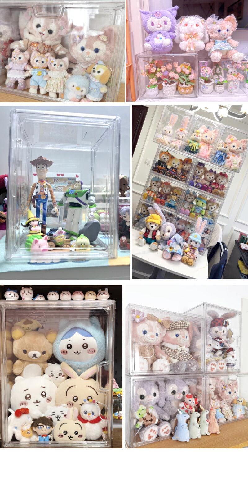 ぬいぐるみ収納ケース 透明 シューズボックス ウインナーケース 透明フィギュアケース アクリルケース 展示用 収納ボックス 収納ケース ケース 箱 棚 収納 バstorage-0136v2