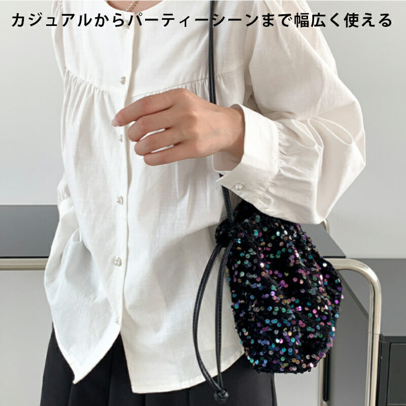 シスパンコール トートバッグ ショルダーバッグ 2way 斜めがけ 肩掛け 巾着バッグ ハンドバッグ ミニトート バッグ ワンハンドル フォーマル おしゃれ 上品 結婚式 パーティー 二次会 光沢 軽量 大容量 入園式 卒園式 入学式 卒業式 謝恩会 母の日 ショルダー マチ広 誕生日