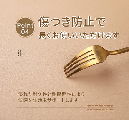 テーブルクロス テーブルマット PUレザー デスクマット 撥水 防水防油 耐熱 汚れ防止 傷つき防止 多機能 両面使用  13色 シンプル 純色 上品 耐熱性良い 滑り止め 食卓カバー デスクマット マルチカバー高級感 ダイニング おしゃれ DIYオーダーメイド サイズ選択可能