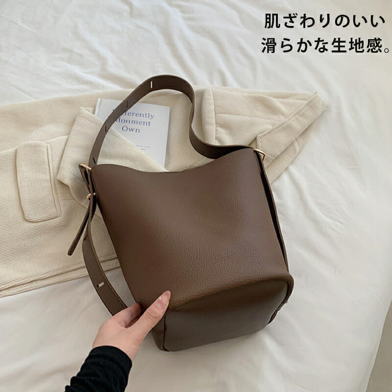 ショルダーバッグ バケツ型バッグ レディース 肩掛け 巾着バッグ カバン トートバッグ バケット型 ワンハンドル 2WAY 斜めがけ ラウンド 大容量 シンプル 通勤バッグ バケツバッグ 合皮 かばん PU皮 収納 防水 通勤 旅行 デート 誕生日 母の日