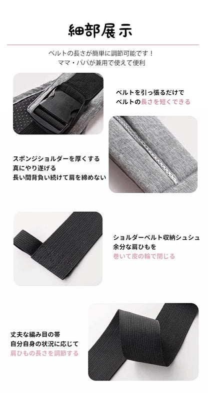 抱っこ紐 コンパクト 抱っこひも サポートバッグ スリング 抱っこ セカンド おでかけ 片手抱っこ 出産準備 出産祝い プレゼント おしゃれ 簡単 斜め掛け スマート ベビーキャリア 肩キャリア キッズ 抱っこサポート ヒップシート 20kg