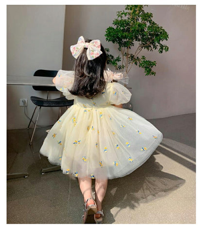 チュール ワンピース キッズ ドレス 半袖 女の子 結婚式 子供服 ベージュ ベビー服 春 夏 秋 フォーマル 膝丈 かわいい 子供 こども服 子ども服 子ども 七五三 ピアノ発表会 音楽会 演奏会 刺繍 キッズ服  シンプル おしゃれ