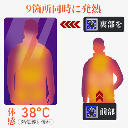 【最後の在庫処分】電熱ベスト ヒートジャケット 加熱服 3段温度調整 防寒対策 屋外作業 秋冬用 9箇所発熱 バッテリー給電 ヒーター9枚内蔵 男女兼用 メンズ レディース 洗える 薄くて軽い 加熱ベスト 電熱ウェア 釣り 登山 通勤通学 発熱 即暖 超軽量 S M L XL 2XL 3XL 4xl