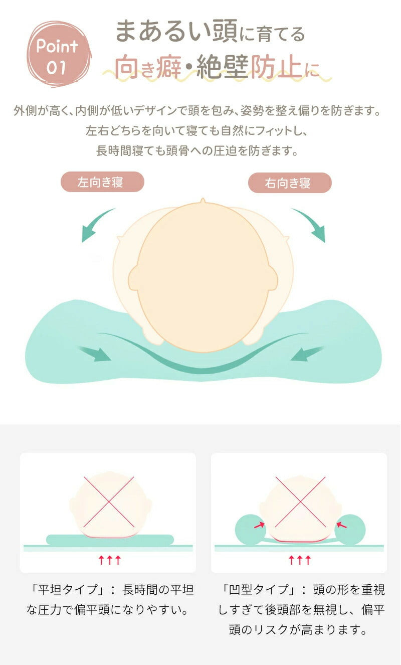 赤ちゃん 枕 新生児 ベビー枕 ベビー まくら ベビーまくら 絶壁 洗える 絶壁防止 向き癖防止枕 枕矯正 高さ調整 斜頭 変形 寝姿を矯正 快眠 寝具 お昼寝 頭の形対策 おしゃれ かわいい ベビーピロー 寝ハゲ 向き癖防止 防止 頭 幼児 吐き戻し ベビーグッズ クッション