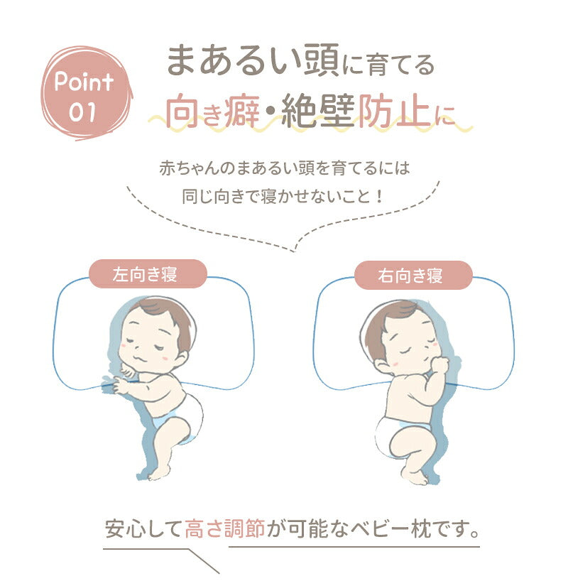 ベビー枕 赤ちゃん 枕 まくら 絶壁防止 ベビー用品 三面調節 通気性抜群 丸洗い 吐き戻し防止 新生児 向き癖防止 洗える 高さ調節 子供 ベビーピロー 向き癖 丸い頭 ベビーまくら 通気 睡眠サポート 出産祝い 赤ちゃん枕 寝ハゲ対策