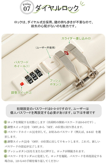 スーツケース キャリーケース フロントオープン キャリーバッグ 多機能 ドリンクホルダー usb スマホスタンド 機内持ち込み 軽量 大容量 多収納ポケット 静音 小型 TSAロック搭載 Sサイズ 可愛い 3-5日用 泊まる 海外 国内 旅行出張