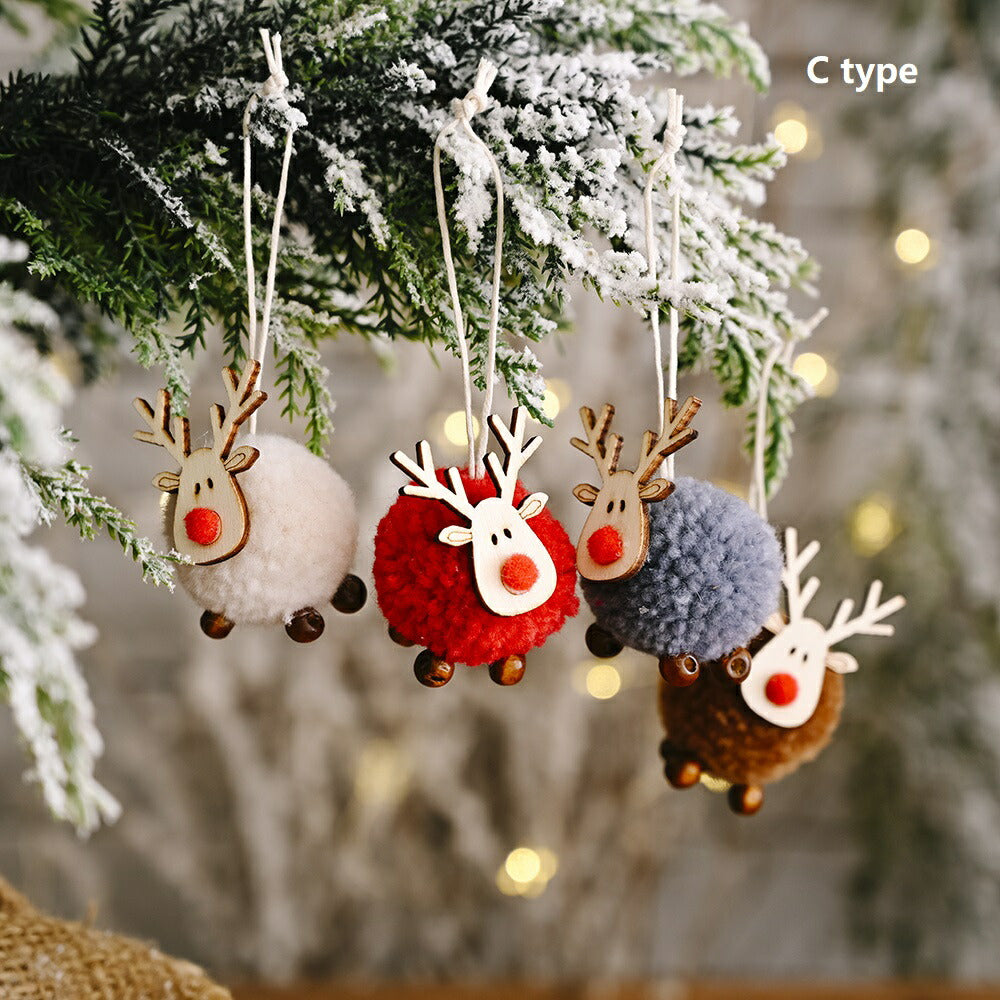クリスマスオーナメント クリスマス 飾り 3type サンタ クリスマスツリー 飾り付け オーナメント 鈴 リース christmas ornaments 装飾christmas-001