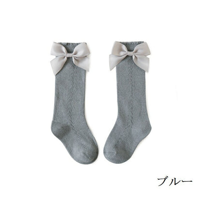 靴下 3足セット ソックス ハイソックス ロング 子供用靴下 子供 こども キッズ ベビー 男の子 女の子 膝下丈 ひざ下丈 ボーダー 黒 おもしろ おしゃれ 女児 幼稚園 小学生 通園 通学 メロー リボン クルー丈 白 女の子 幼児