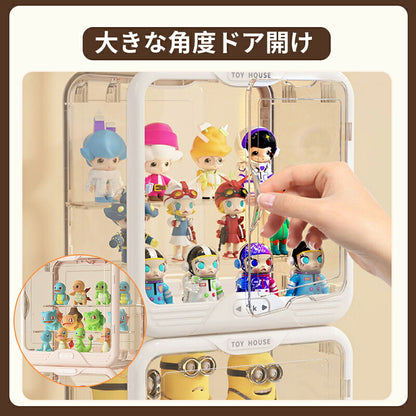 フィギュアケース 収納 高品質 クリアケース 透明展示ケース コレクションケース コレクション ボックス 積み重ね可能 扉付き 組み立て式 透明 アクリル ケース ボックス コレクションケース コレクションボックス アクリルケース