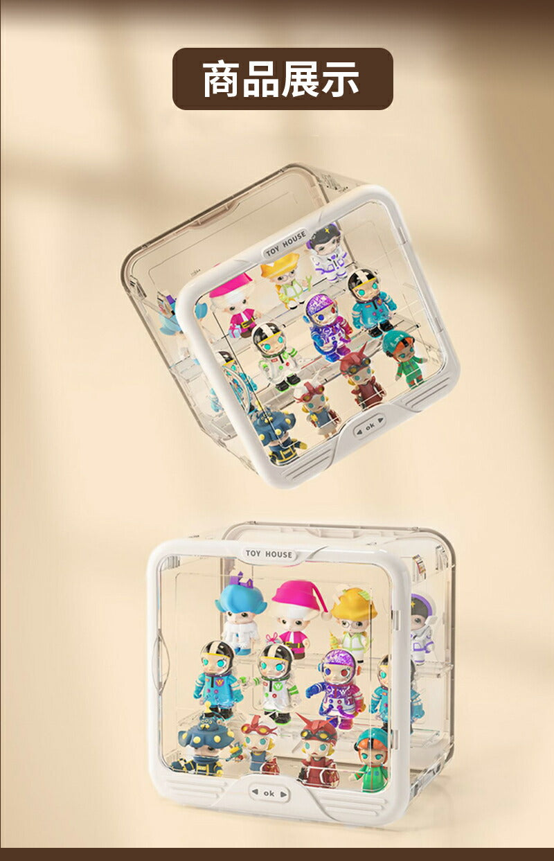 フィギュアケース 収納 高品質 クリアケース 透明展示ケース コレクションケース コレクション ボックス 積み重ね可能 扉付き 組み立て式 透明 アクリル ケーstorage-013