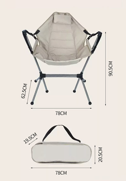 アウトドア イス ハンモック チェア 軽量 収束式 ゆらゆらハンモックチェア ヘッドレスト ミニまくら付き ドリンクホルダー サイドポケット 転倒防止ストッパー 収納バッグ付き リクライニング 椅子 焚火 BBQ キャンプ リラックス