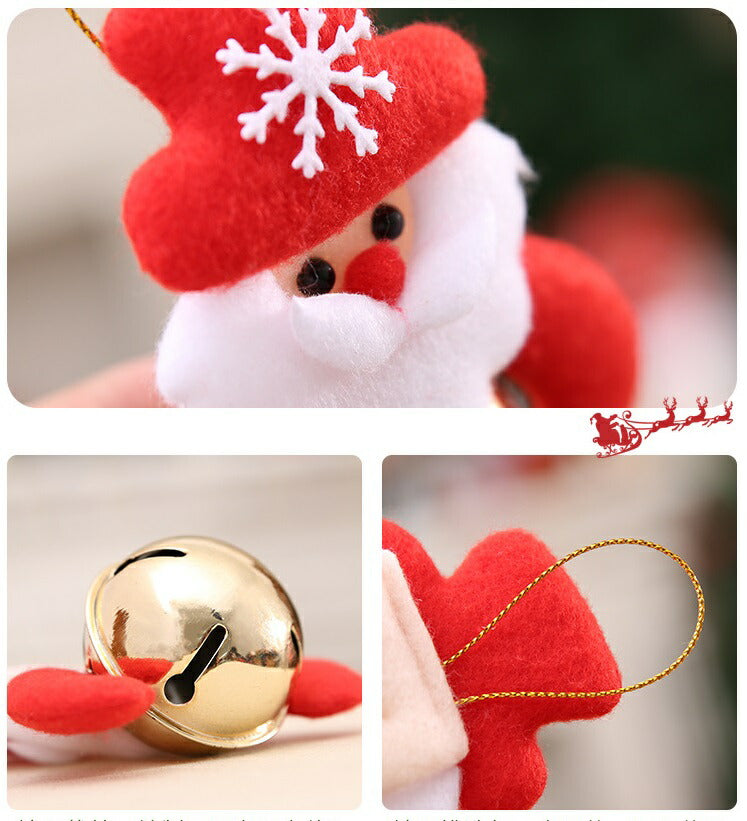 クリスマスオーナメント クリスマス 飾り 3type サンタ クリスマスツリー 飾り付け オーナメント 鈴 リース christmas ornaments 装飾christmas-001
