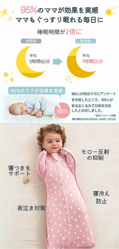 スワドル おくるみ 新生児 ベビー 赤ちゃん 綿100% 安眠 モロー反射対策 夜泣き対策 寝返り対策 熟睡 寝かしつけ ひっかき防止 黄昏泣き 通気 静電気防止 敏感肌 退院祝い かわいい 無地 プレゼント 出産祝い スリーパー