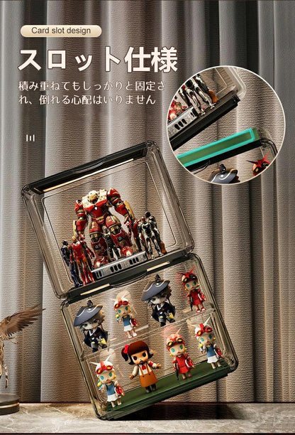 フィギュアケース 高品質 コレクションケース 収納 コレクション ボックス クリアケース 透明展示ケース 積み重ね可能 扉付き 組み立て式 透明 アクリル ケース ボックス コレクションケース コレクションボックス アクリルケース
