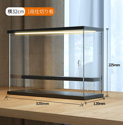 フィギュアケース LEDライト 収納 高品質 コレクションケース コレクション ボックス クリアケース 透明展示ケース 積み重ね可能 扉付き 組み立て式 透明 アクリル ケース コレクションケース コレクションボックス アクリルケース