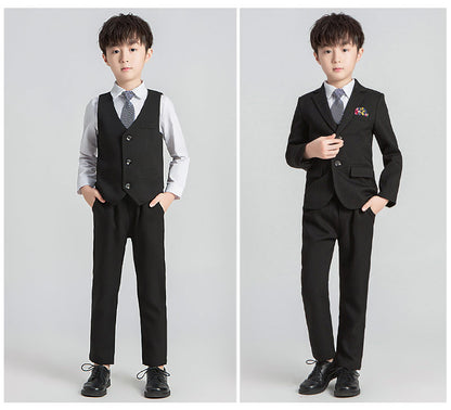 一部即納 スーツ フォーマル キッズ 男の子 卒業式 5点セット 子供スーツ 七五三 子供 入学式 子供服 紳士服 入園式 小学生 中学生 卒園式 保育園 男の子スーツ 子ども服 フォーマルスーツ 90/100/110/120/130/140/150/160/170cm ベスト