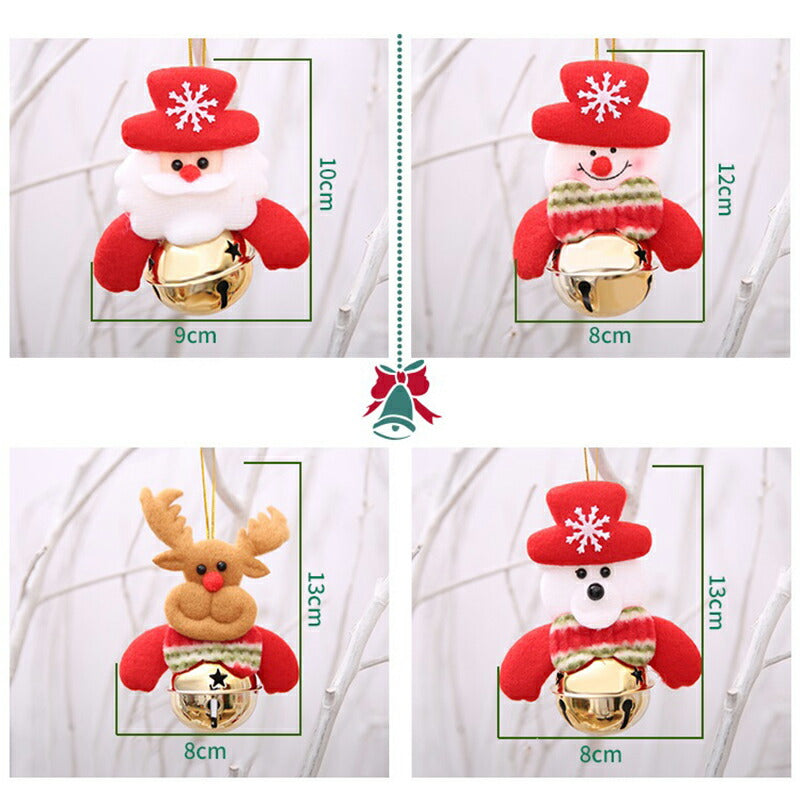 クリスマスオーナメント クリスマス 飾り 3type サンタ クリスマスツリー 飾り付け オーナメント 鈴 リース christmas ornaments 装飾christmas-001