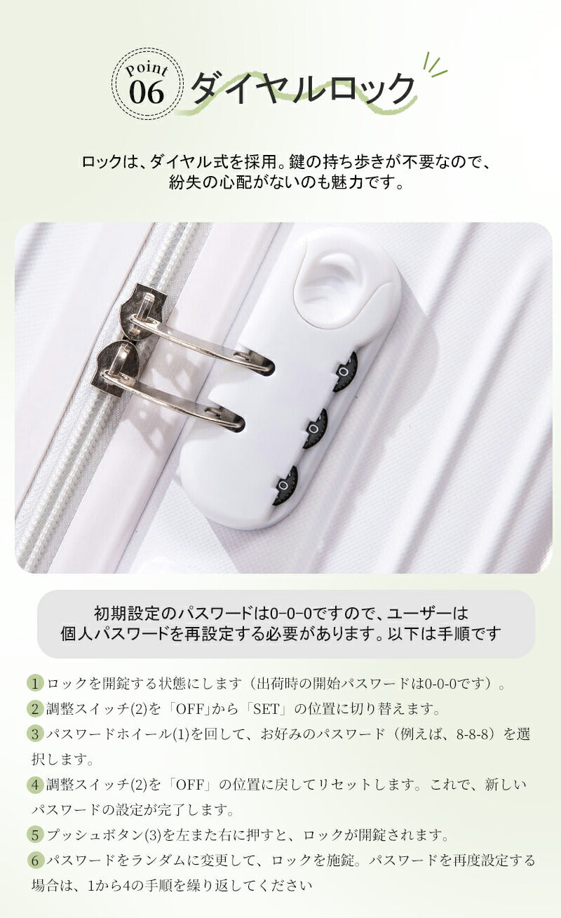 スーツケース 親子セット キャリーケース キャリーバッグ 機内持ち込み  ミニケース付き TSAロック 旅行バッグ 化粧ケース 超軽量丈夫 耐衝撃 静音キ 1～suitcase-4024