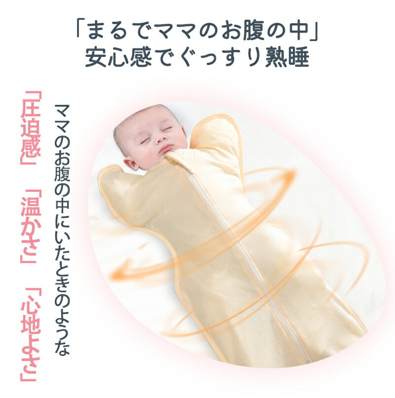 おくるみ スワドル 新生児 赤ちゃん 綿100% 安眠 熟睡 寝かしつけ 夜泣き対策 モロー反射 背中スイッチ 寝ぐずり対策 通気性 吸水性 吸水性ュ 出産準備sleepbag-007-1