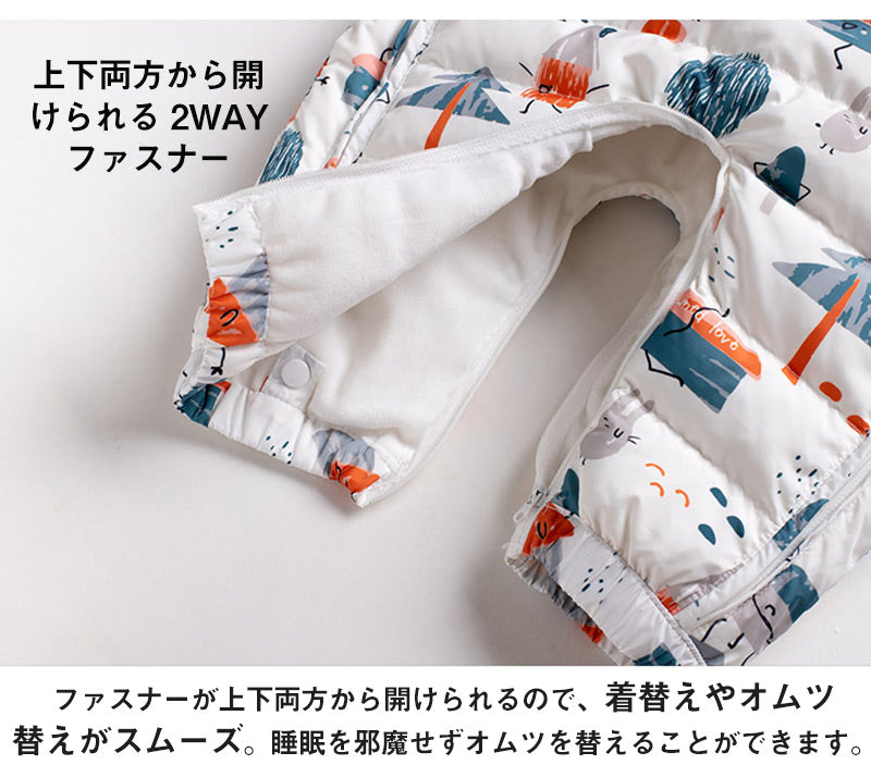 ジャンプスーツ ベビー カバーオール  キッズ  ベビー服 フード付き 女の子 男の子 ダウンコート ロンパース 雪遊び  ファスナース ナップボタン 長袖 防寒抜群 撥水加工  3色 66cm 73cm 80cm 90cm 100cm 送料無料
