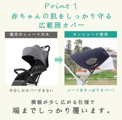 ベビーカー  ベビーカーグッズ  ベビーカー用品 ベビー用品 ベビー アクセサリー 旅行用品 日よけ サンシェード 紫外線対策 日焼け予防 暑さ対策 防水  通気性 UVカバー メッシュ 折りたたみ 簡単収納