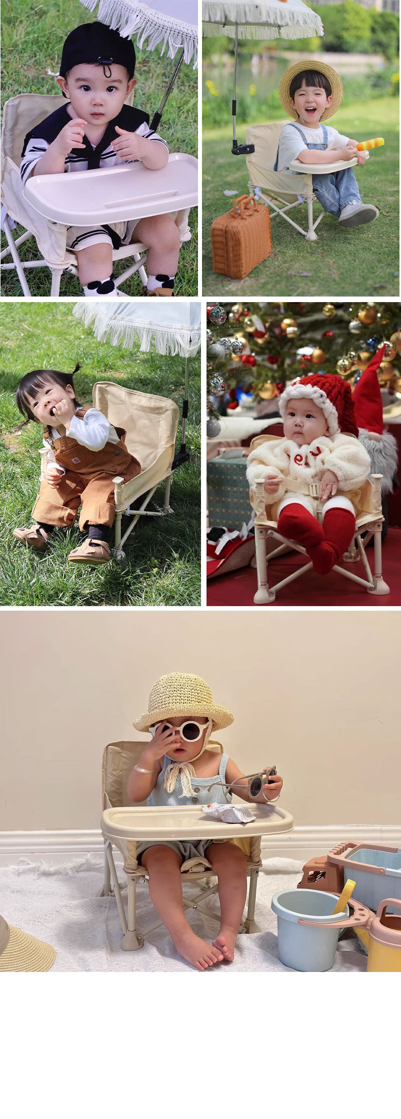 ベビーチェア テーブルチェア キッズチェア 子供?日よけ?赤ちゃん お食事椅子 折り畳み携帯式 軽量 幼児用 滑り止め 丈夫 安全ベルト 離乳食 屋内 屋外 収babychair-004