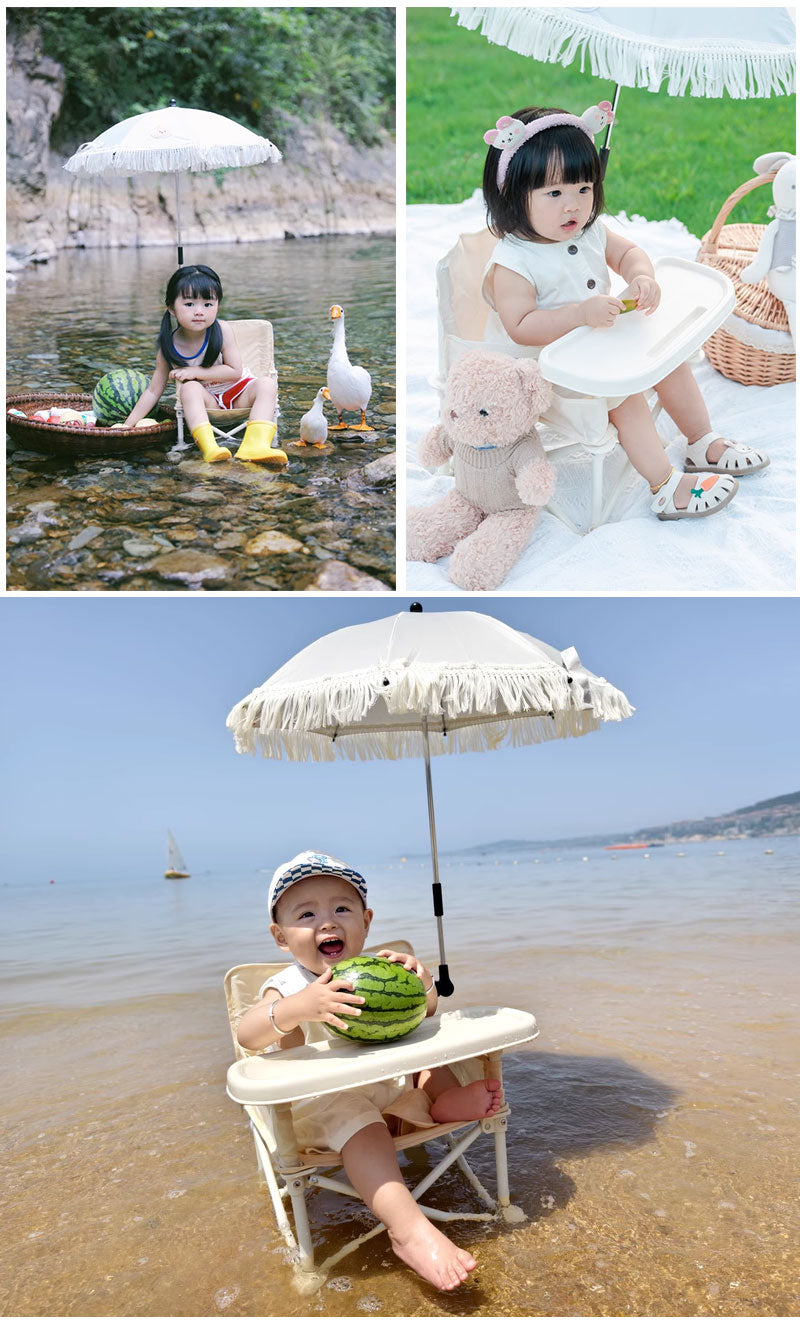 ベビーチェア テーブルチェア キッズチェア 子供?日よけ?赤ちゃん お食事椅子 折り畳み携帯式 軽量 幼児用 滑り止め 丈夫 安全ベルト 離乳食 屋内 屋外 収babychair-004