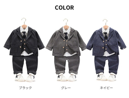 フォーマル 男の子 子供スーツセット おしゃれ キッズフォーマル ジャケット シャツ 上下セット 長袖 子供 服 入園式 七五三 入学式 卒業式 結婚式 お宮参り ピアノ 発表会 誕生日 撮影写真 セットアップ