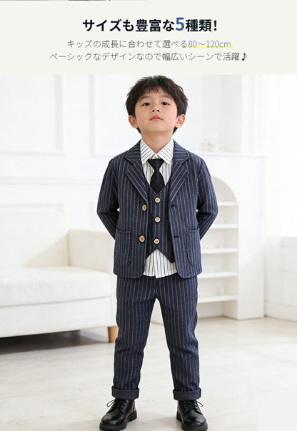 フォーマル 男の子 子供スーツセット おしゃれ キッズフォーマル ジャケット シャツ 上下セット 長袖 子供 服 入園式 七五三 入学式 卒業式 結婚式 お宮参り ピアノ 発表会 誕生日 撮影写真 セットアップ