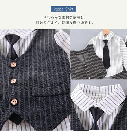 フォーマル 男の子 子供スーツセット おしゃれ キッズフォーマル ジャケット シャツ 上下セット 長袖 子供 服 入園式 七五三 入学式 卒業式 結婚式 お宮参り ピアノ 発表会 誕生日 撮影写真 セットアップ