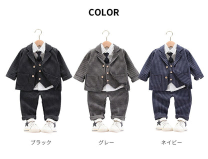フォーマル 男の子 子供スーツセット おしゃれ キッズフォーマル ジャケット シャツ 上下セット 長袖 子供 服 入園式 七五三 入学式 卒業式 結婚式 お宮参り ピアノ 発表会 誕生日 撮影写真 セットアップ