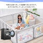 ベビーサークル 赤ちゃん サークル メッシュ 子ども 扉付き 自立式 ベビー フェンス 洗える 大型 ベッドガード ガード 子供 柵 ベビールーム リビング ベビーゲート メッシュサークル 収納 簡単 持ち運び 保育園 高さ68cm ドア