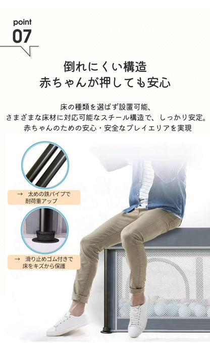 ベビーサークル 折り畳み 簡単 コンパクト 持ち運び メッシュ 赤ちゃん ベビー 子供 正方形 リビング マット 折りたたみ たためる 洗える メッシュサークル マット付き 扉付き 洗えてたためる 省スペース 寝室 ポータブル ずれない
