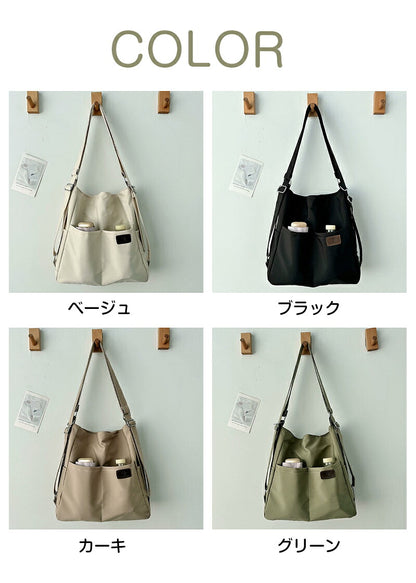 ショルダーバッグ 3way 斜めがけバッグ 大容量 軽量トートバック きれいめ レディース 軽量 撥水 大きめ バッグ トートバッグ リュックサック ボディバッグ カバン 通勤 通学 リュック ナイロン 3way 斜めがけ 大人 A4 2way ショルダー ポケット