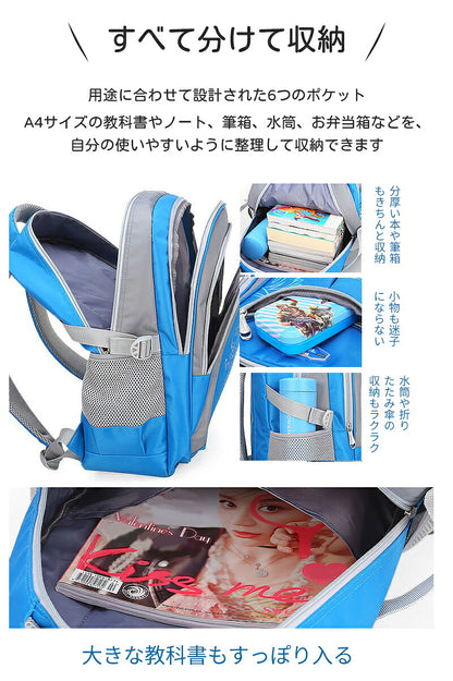 リュック キッズ 子供 キッズリュック リュックサック 子ども 男の子 女の子 おしゃれ 大容量 バックパック 子供用アウトドア 全6色 通学リュック 遠足 通学 入園入学 入学祝い A4 幼児 軽い バッグ 子供用リュック 通園バッグ こども 子供リュック