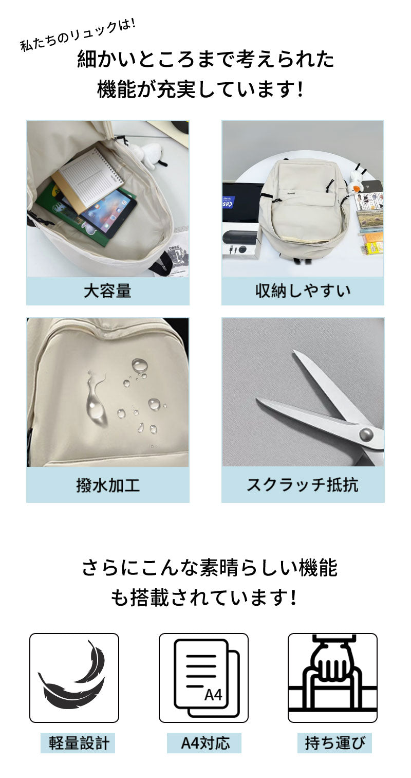 リュック 大容量 レディース リュックサック メンズ リュック 大人 A4 ナイロン 撥水 人気 旅行 バックパック スポーツ軽量アウトドア 通学 通勤 旅行 バックパック スポーツ
