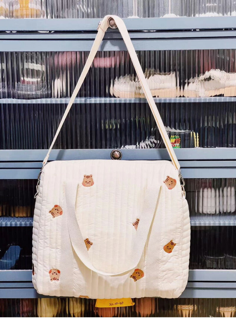 【10％OFF★5/1日～8日 23:59迄】マザーズバッグ ヌビバッグ 斜め掛け イブル 3way 軽量 大容量 トート ベビーカーバッグ ポケット付き キルitem-241231