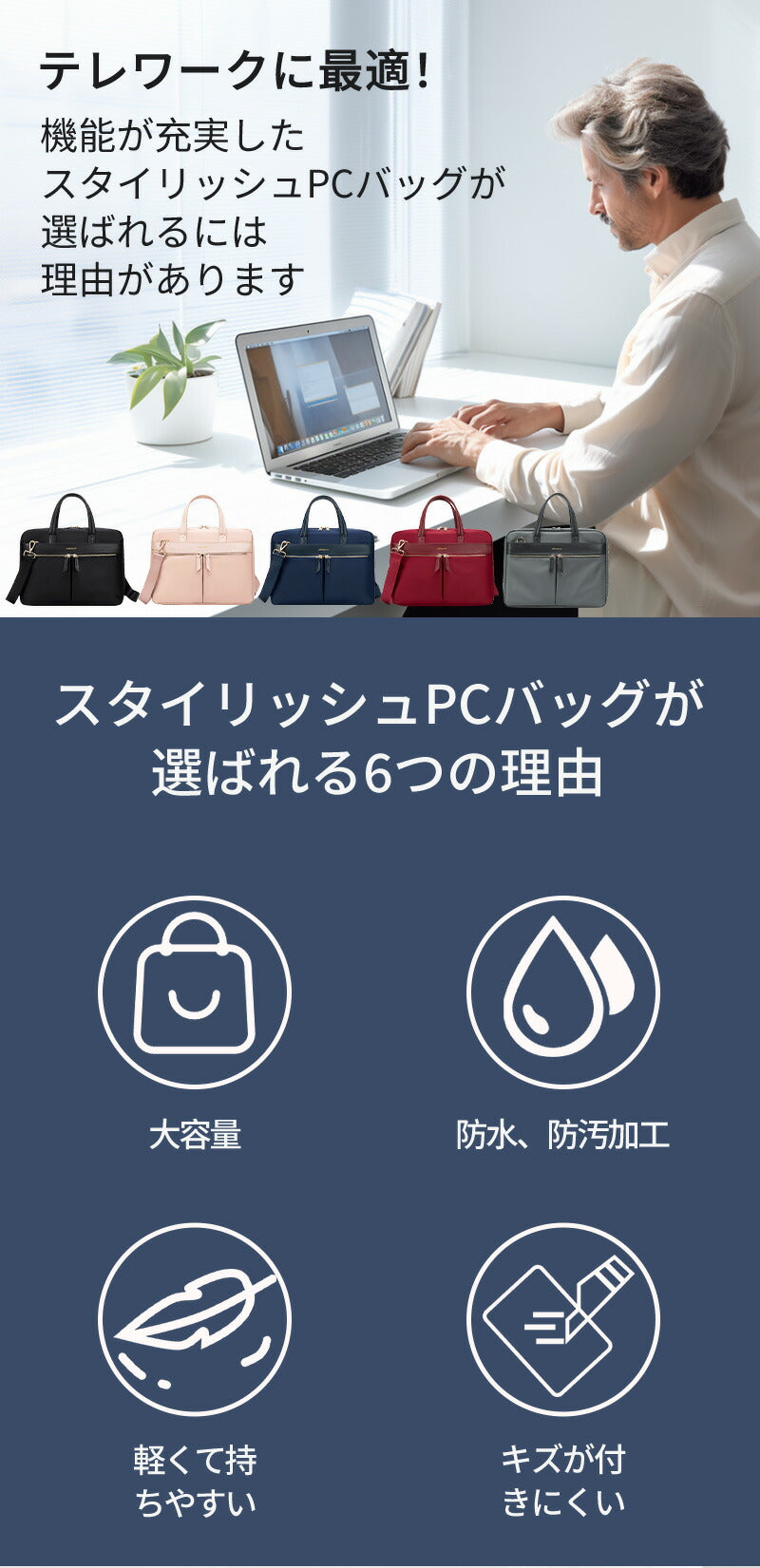 パソコンケース pcバッグ レディース 大容量 パソコンバッグ 15.6インチ バッグ  ノートパソコン 防水 通勤 女性 軽量  通学 ビジネスバッグ おしゃれ 衝撃吸収 かわいい ショルダーバッグ メンズ 出張 ノート 男女兼用  ショルダー