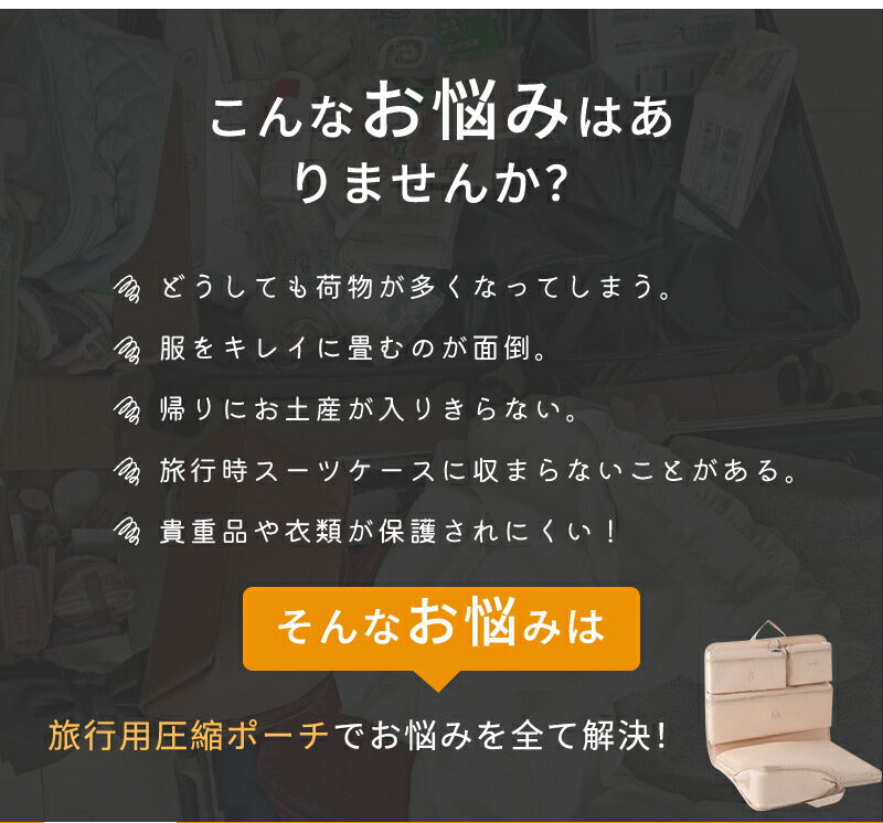 トラべルポーチ 6in1 吊り下げ 圧縮バッグ 撥水 キャリーオン可 仕分け 収納 ファスナー 送料無料 旅行 衣類 出張 服 国内旅行 海外旅行 パッキング 大容量 軽量 コンパクト トラベルポーチ 圧縮 洗面用具 収納ポーチ 旅行用圧縮袋 圧縮ポーチ 小物 整理 便利グッズ 収納袋