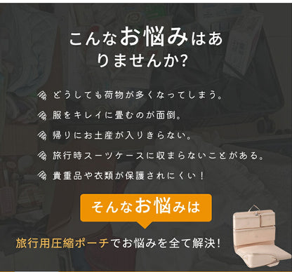 トラべルポーチ 6in1 吊り下げ 圧縮バッグ 撥水 キャリーオン可 仕分け 収納 ファスナー 送料無料 旅行 衣類 出張 服 国内旅行 海外旅行 パッキング 大容量 軽量 コンパクト トラベルポーチ 圧縮 洗面用具 収納ポーチ 旅行用圧縮袋 圧縮ポーチ 小物 整理 便利グッズ 収納袋