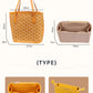 バックインバック ゴヤール goyard  ゴヤール用 インナーバッグ おしゃれ ブランド オシャレ キューブバッグ レディース バッグ オーガナイザー 小さめ 軽量 フェルト シンプル 大容量 自立 洗える 仕切り ファスナー ポケット付き