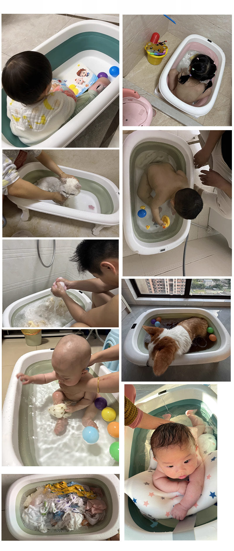 ベビーバス 折りたたみ 湯温計付き バスタブ 沐浴 洗い桶 ベビーバスチェア タライ 折り畳み 洗濯 洗濯物 沐浴用 ソフトタブワイド ベビー ペット お風呂 ソフトバケツ フットバス カゴ ソフトタブ バケツ 赤ちゃん 大型 安全に 洗濯かご