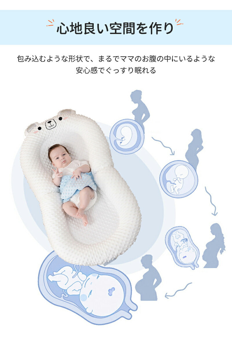 ベビーベッド 赤ちゃん ベッドインベッド ベビー コンパクト 折りたたみ 転落防止 新生児 持ち運び 添い寝 軽量 洗濯可能 寝返り防止 折りたたみ式 布団 ベッドイン 寝返り防止クッション 折りたたみ式 添い寝 ベッド 長く使える 出産祝い ギフト 女の子 男の子 可愛い